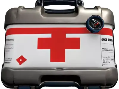 Tactical First Aid Kit Box Low-poly 3D model