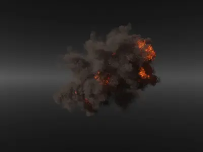High Resolution Grenade Explosion 3D model