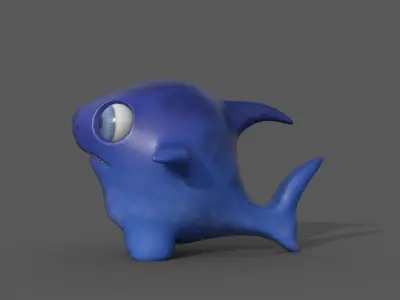 Baby shark Low-poly 3D model purchase