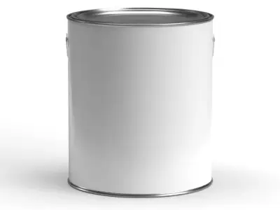 Gallon paint can with plastic handle  3D model
