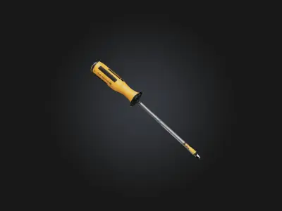 Realistic Screwdriver Model Low-poly 3D model