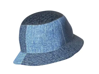 Denim Bucket Hat 3D model