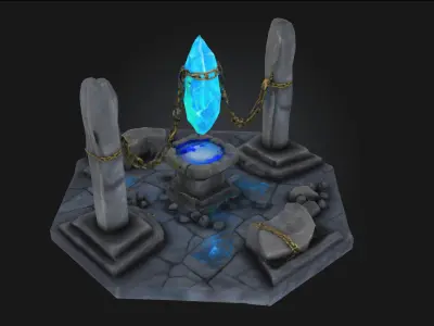 Mystic Crystal Nexus  Heart of Arcane Power 3D model