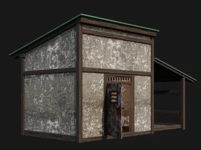 Medieval Houses 51- 4K Textures Game Ready Low-poly 3D model