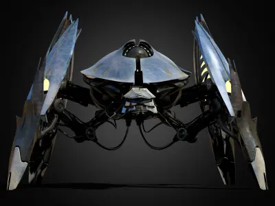 Animated Sci-Fi Quadruped Robot 3D model