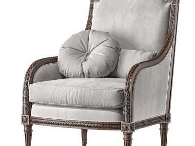 chairish french armchair art 395 3D model