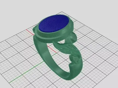 Historical Silver Engraved Jewelry 3D print model