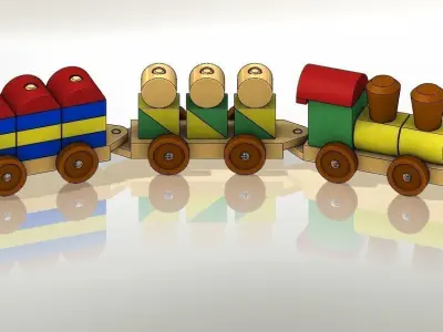 Train constructor for kids 3D print model