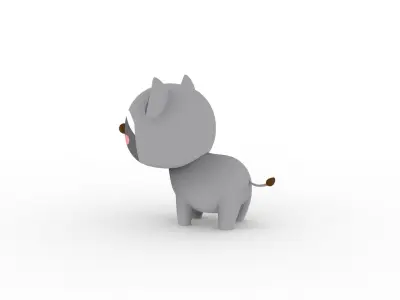 Cartoon Ratel v001 character  3D model