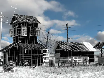 BG Enviroment 3D Model Low-poly 3D model