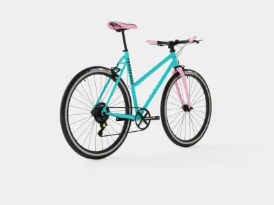 Track bike Low-poly 3D model
