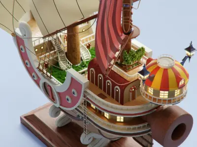 One Piece Thousand Sunny Go Grand Ship 3D model