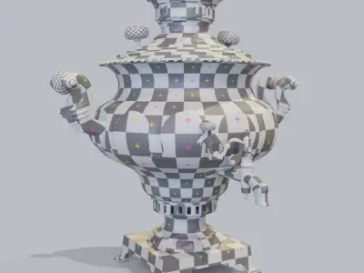 samovar Low-poly 3D model
