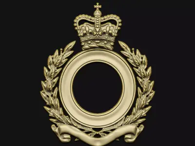 nobility art logo kingdom olive design engraving carving laurel  3D print model