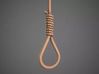 Suicide Execution Rope Low-poly 3D model