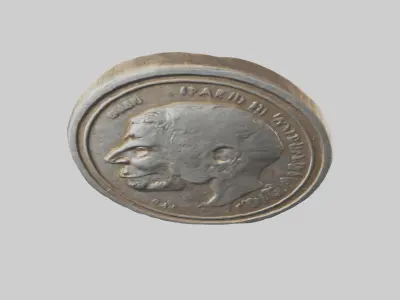 Old Coin Model Low-poly 3D model