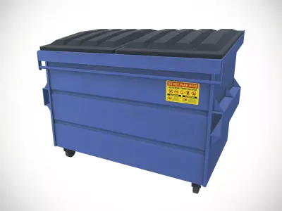 Dumpster Waste Industrial Low-poly 3D model