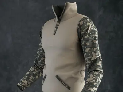 Tactical Uniform Military Shirt Low-poly 3D model