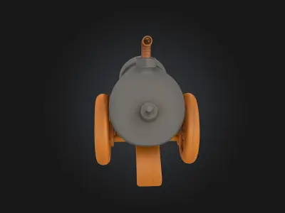 Cannon Surprise  The Explosive Toy Artillery Character 3D model