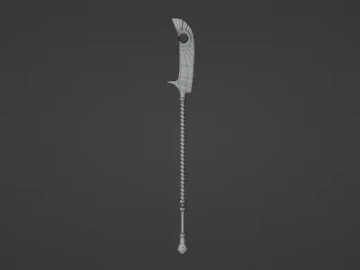 Glaive 32 Low-poly 3D model