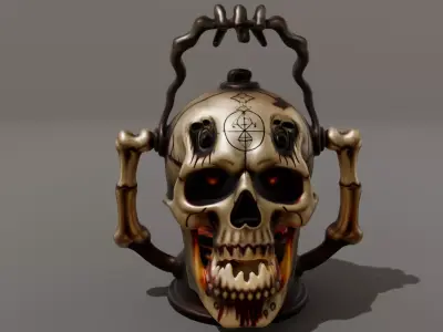 DVL3DStudio Necromancer Hand Lantern Low Poly  Game Ready Low-poly 3D model