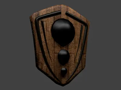 Wooden Shield 3D model purchase