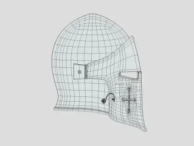Medieval Helmet 04 Low Poly PBR Realistic Low-poly 3D model