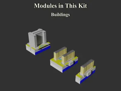 Building Blocks for Modern City Scenes - Kit 02 3D model
