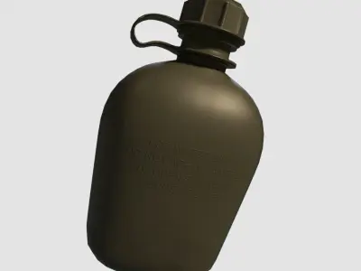 Soldier canteen Low-poly 3D model