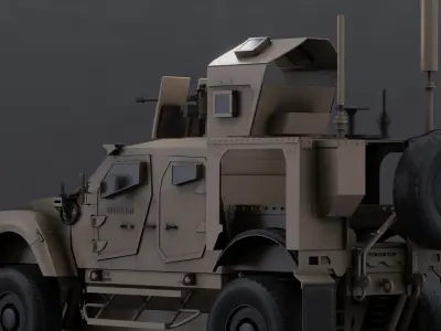 Oshkosh military vehicle Low-poly 3D model