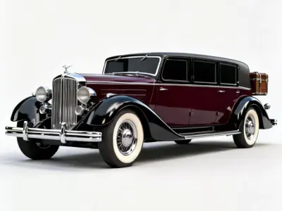 Realistic 30s Ultra Luxury Limousine 3d model Low-poly 3D model