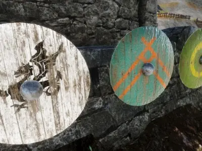 Game Ready Viking Round Shield Low-poly 3D model