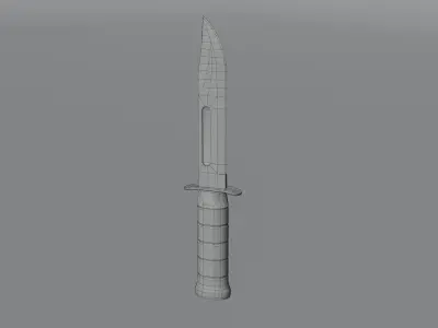 Low Poly Military Combat Knife Low-poly 3D model