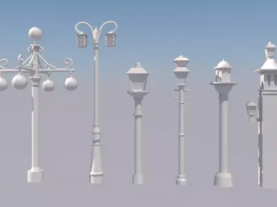 Historic light pole 3D print model purchase