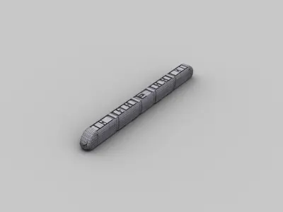 Lowpoly Tram 10 Low-poly 3D model