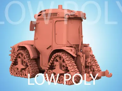 MACH 4 Tractor -  Low Poly Low-poly 3D model