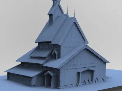 Viking big house 4  3D model