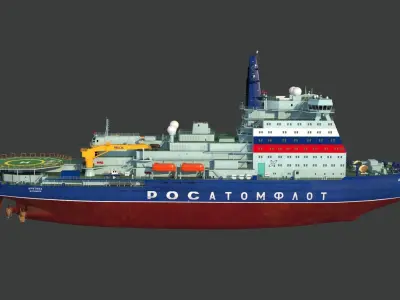 Arktika Project 22220 icebreakers  3D model