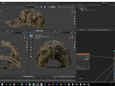 Hat Modeling for game Low-poly 3D model