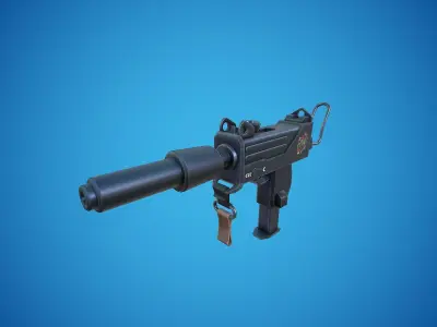 Fortnite Fan art gun Low-poly 3D model