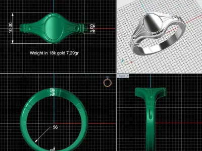 Antique Ring  3D print model purchase