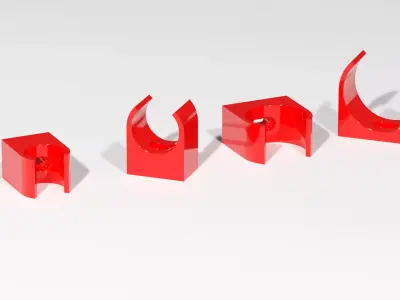 Conduit clip for PVC tubes 3D model