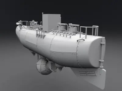 Bathyscaphe Trieste scale model  3D print model