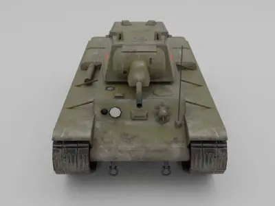 KV-1 L11 Heavy Tank Low-poly 3D model