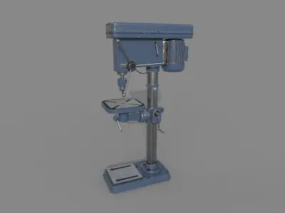 VERTICAL DRILL MACHINE TOOL Low-poly 3D model purchase