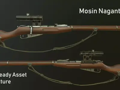 Mosin Nagant M91 Low-poly 3D model purchase