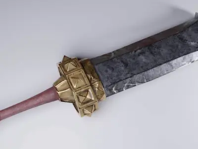Orc Sword Free low-poly 3D model purchase