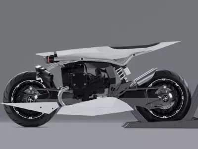 Futuristic Sci-Fi Bike 3D model