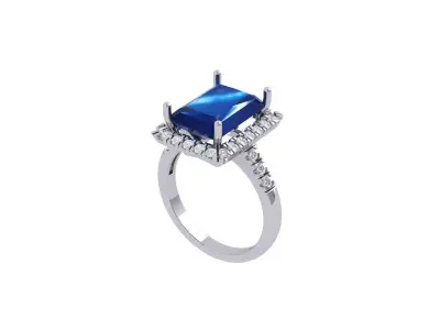 Emerald Radiant Ring 3D print model 18
