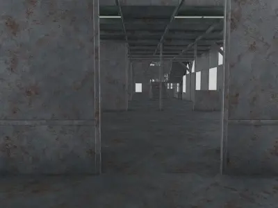 Rusty Metal Steel Construction Building Free 3D model